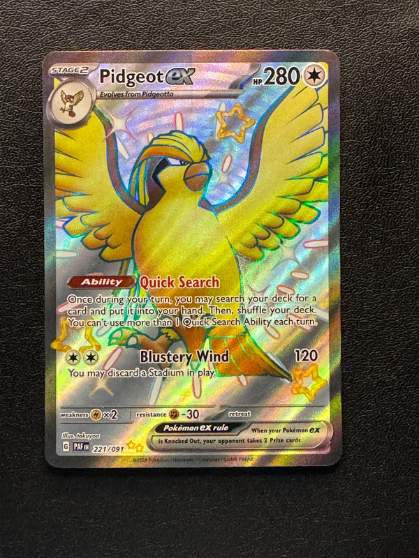 221 Pidgeot ex Paldean Fates Shiny Ultra Rare Near Mint