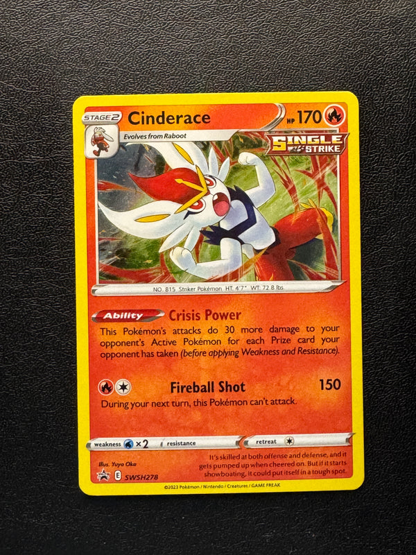 SWSH278 Cinderace SWSH Black Star Promos Promo Near Mint