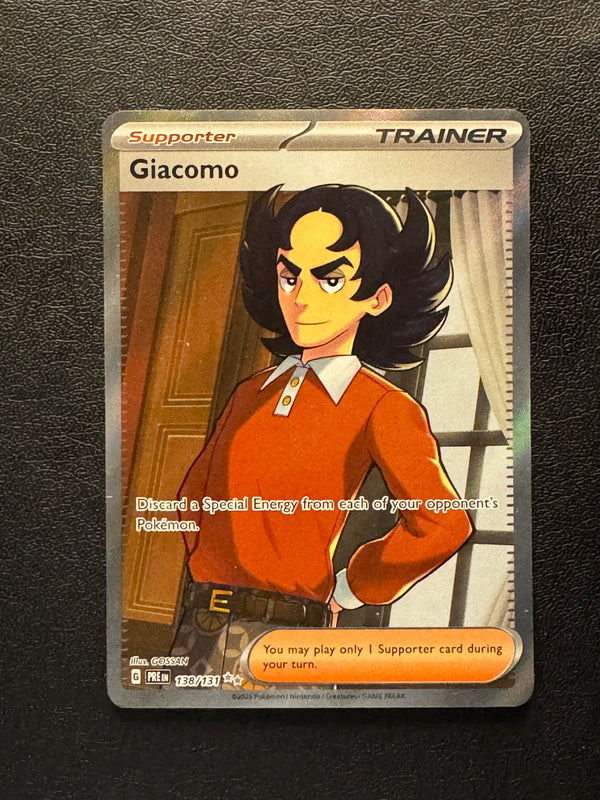 138 Giacomo Prismatic Evolutions Ultra Rare Near Mint