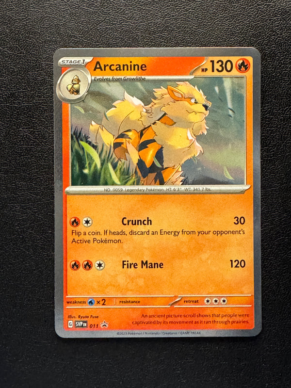 011 Arcanine SV Black Star Promos Promo Near Mint