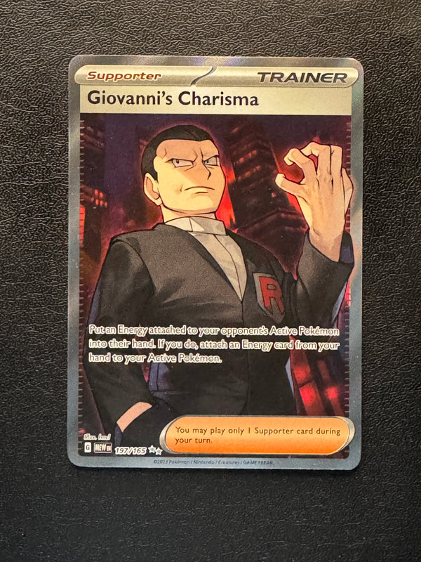 197 Giovanni's Charisma Scarlet & Violet 151 Ultra Rare Near Mint