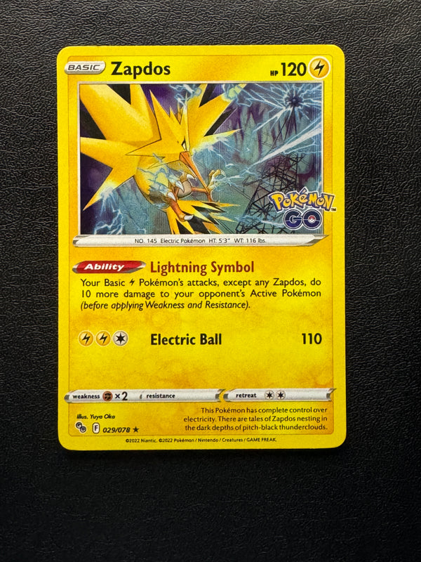 029 Zapdos Pokemon GO Rare Holo Near Mint