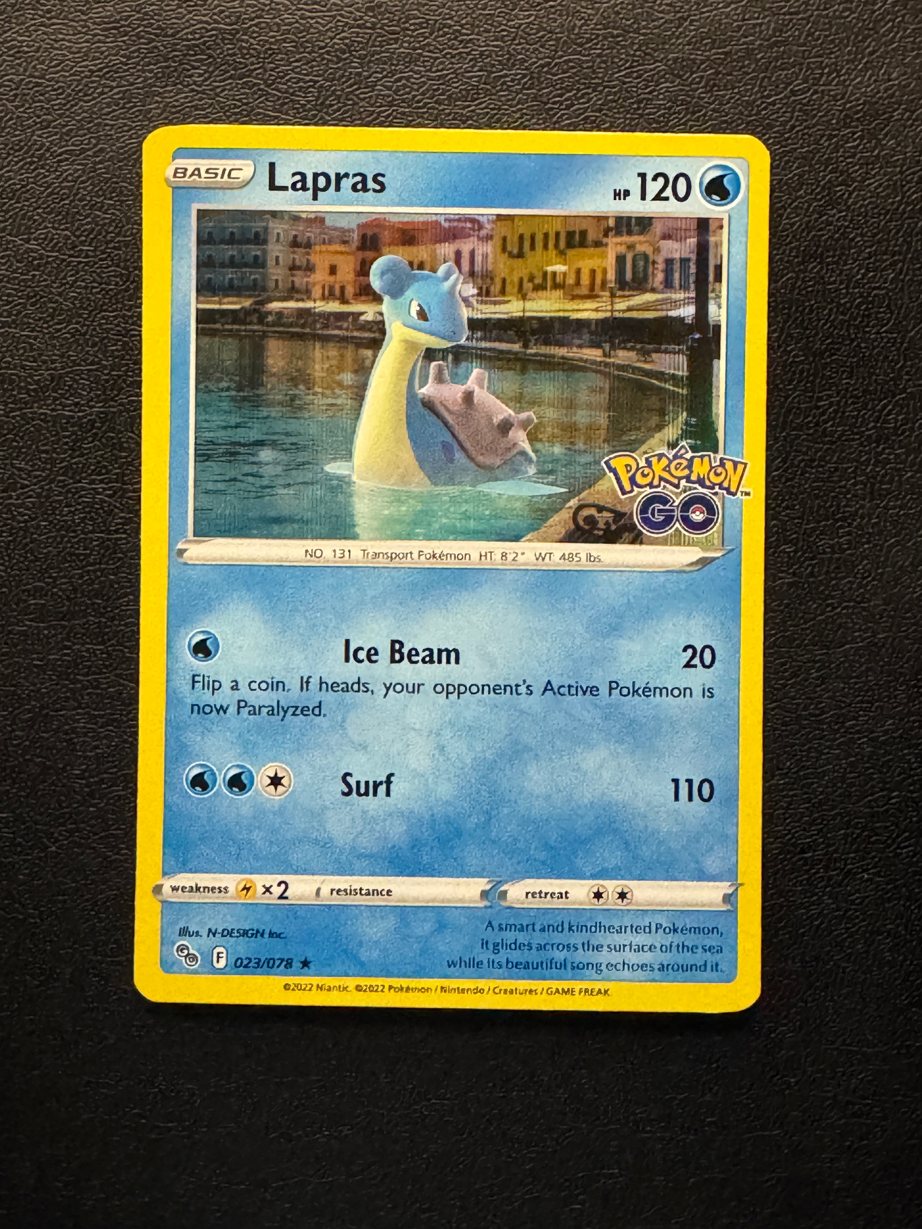 023 Lapras Pokemon GO Rare Holo Near Mint 023 Lapras Pokemon GO Rare Holo Near Mint