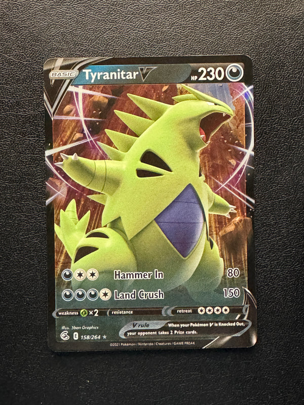 158 Tyranitar V Fusion Strike Holo Rare V Near Mint