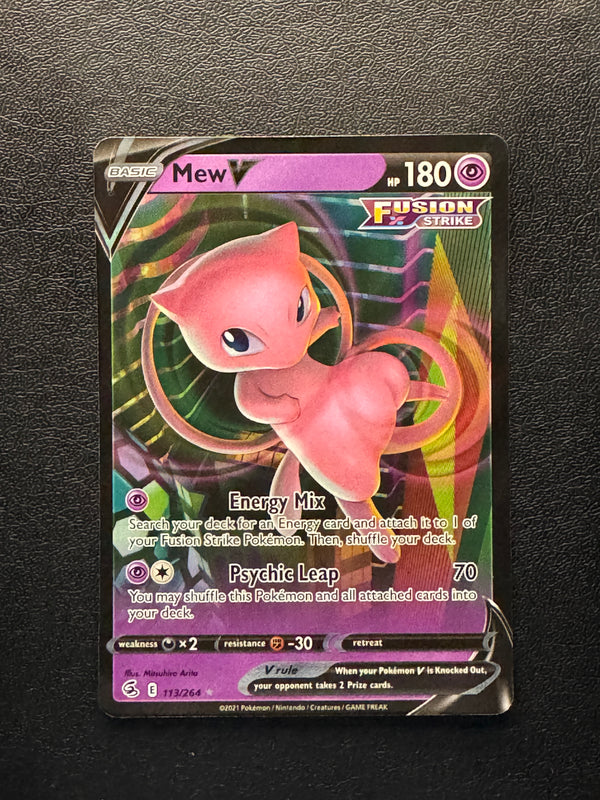 113 Mew V Fusion Strike Holo Rare V Near Mint