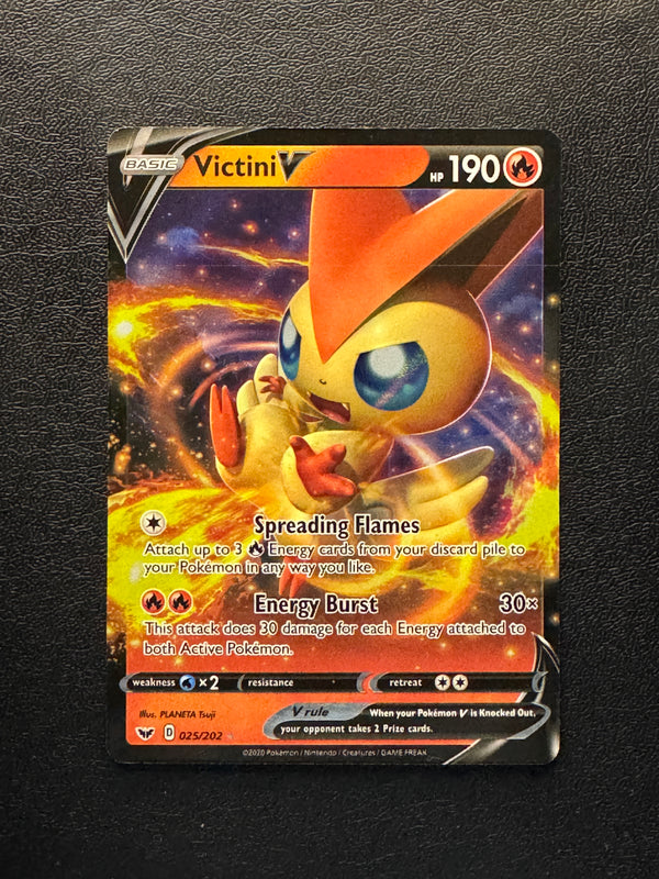 025 Victini V Sword & Shield Holo Rare V Near Mint