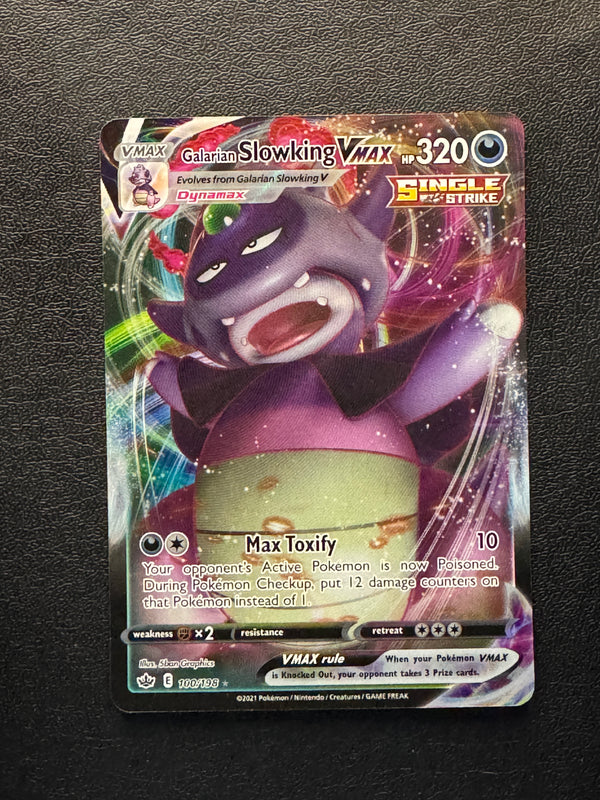 100 Galarian Slowking VMAX Chilling Reign Holo Rare VMAX Near Mint