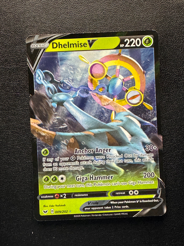 009 Dhelmise V Sword & Shield Holo Rare V Near Mint