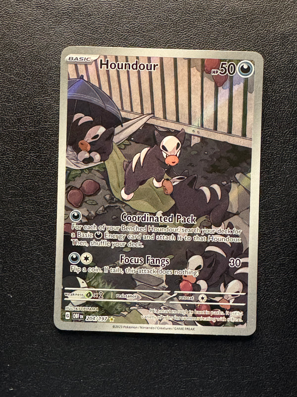 204 Houndour Obsidian Flames Illustration Rare Near Mint