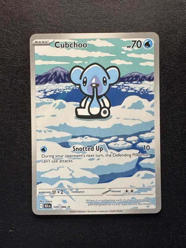 109 Cubchoo Black Bolt Illustration Rare Near Mint