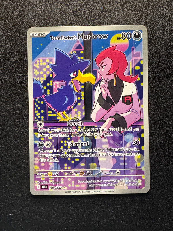 200 Team Rocket's Murkrow Destined Rivals Illustration Rare Near Mint