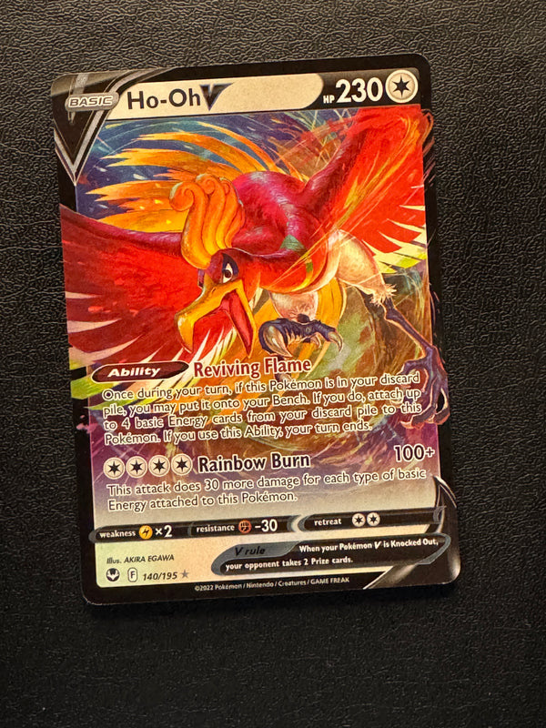 140 Ho-Oh V Silver Tempest Holo Rare V Near Mint