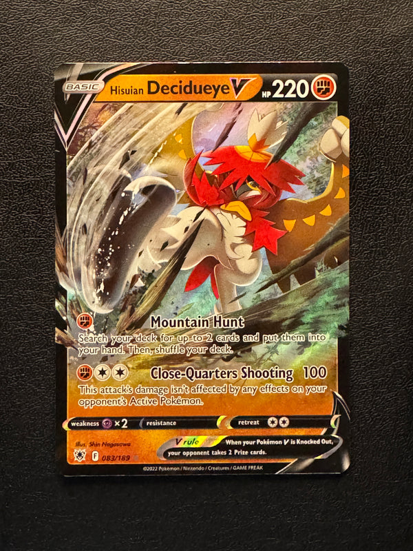 083 Hisuian Decidueye V Astral Radiance Holo Rare V Near Mint