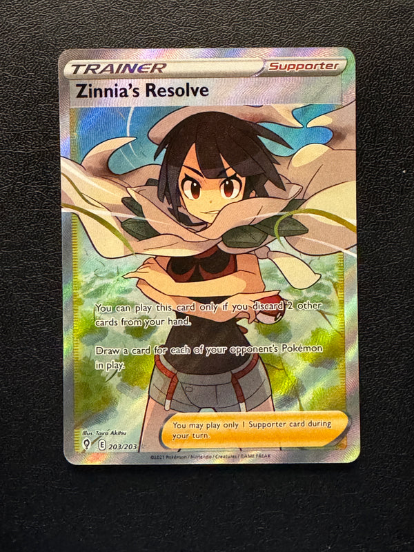 203 Zinnia's Resolve Evolving Skies Rare Ultra Near Mint