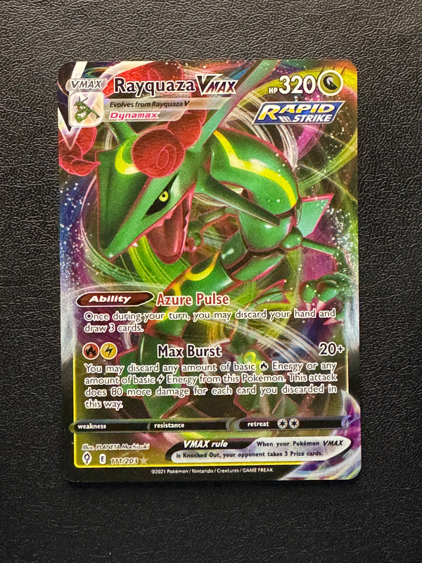 111 Rayquaza VMAX Evolving Skies Holo Rare VMAX Near Mint