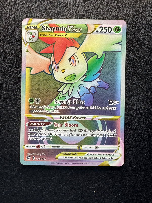 173 Shaymin VSTAR Brilliant Stars Rare Rainbow Near Mint