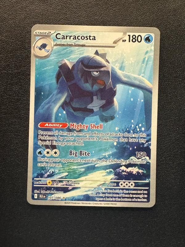 107 Carracosta Black Bolt Illustration Rare Near Mint
