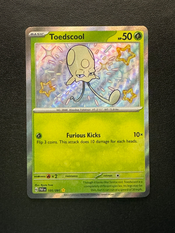 105 Toedscool Paldean Fates Shiny Rare Near Mint