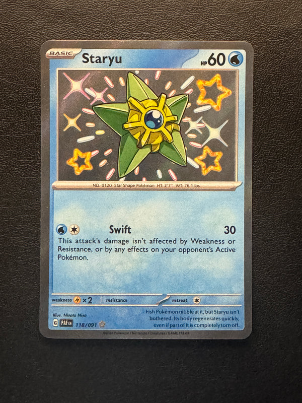 118 Staryu Paldean Fates Shiny Rare Near Mint