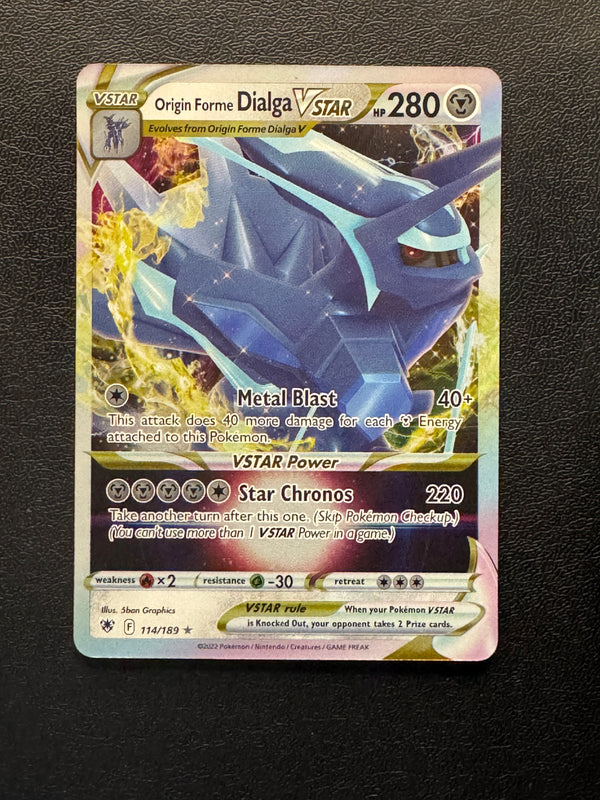 114 Origin Forme Dialga VSTAR Astral Radiance Holo Rare VSTAR Near Mint