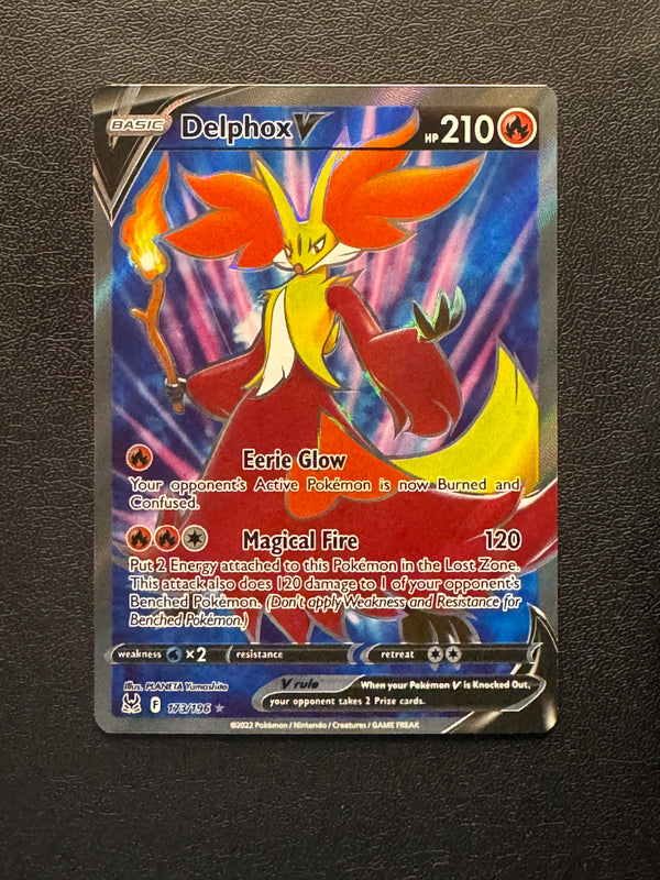 173 Delphox V Lost Origin Rare Ultra Near Mint