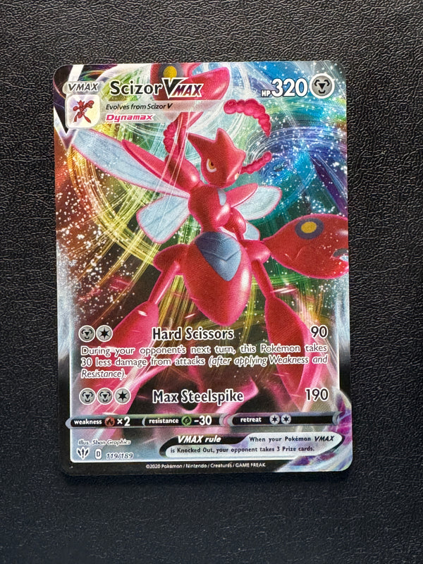 119 Scizor VMAX Darkness Ablaze Holo Rare VMAX Near Mint