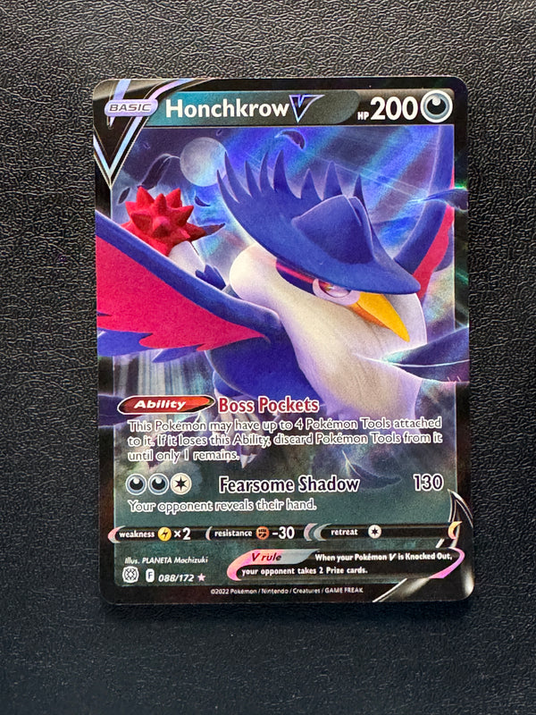 088 Honchkrow V Brilliant Stars Holo Rare V NM