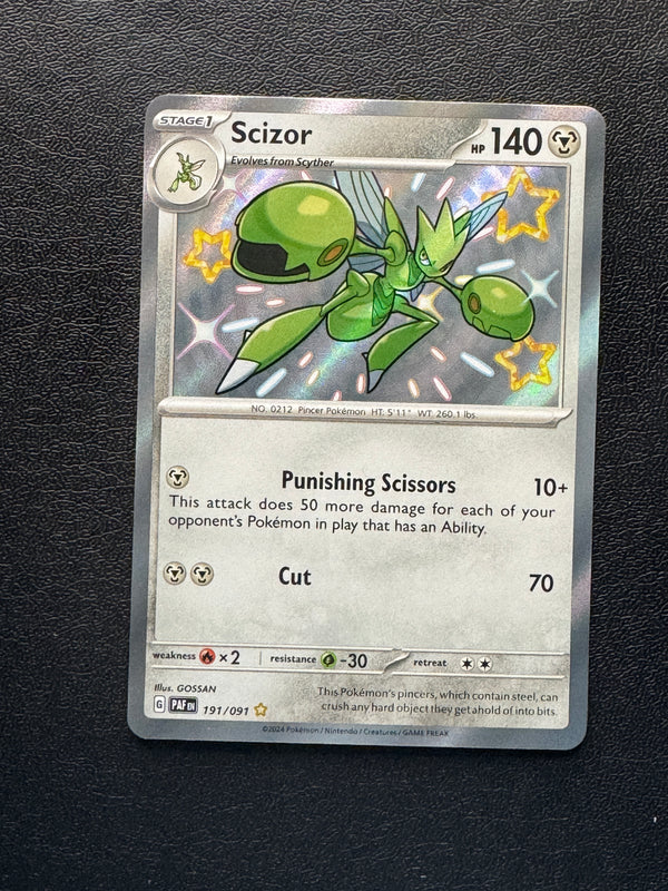191 Scizor Paldean Fates Shiny Rare Near Mint