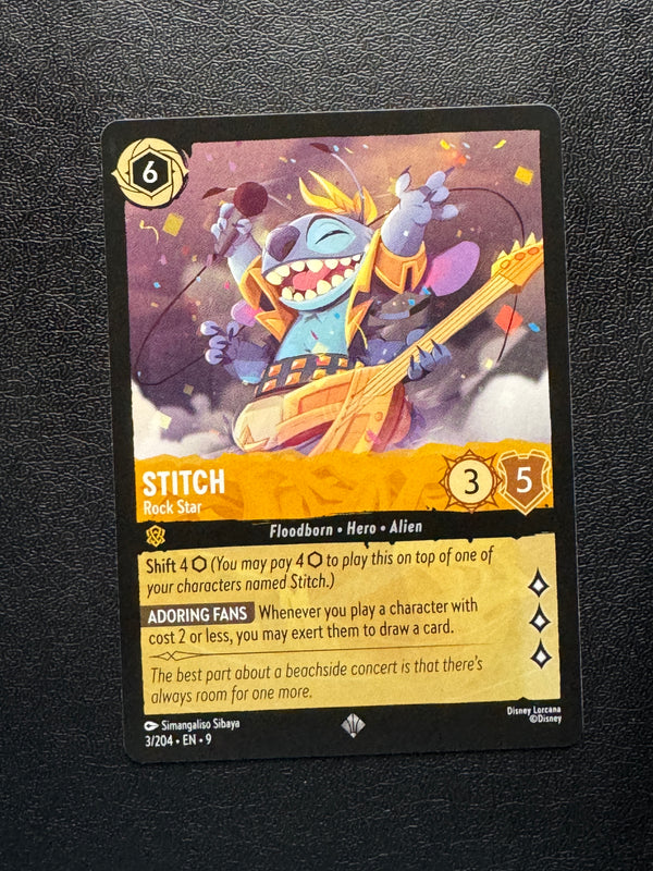 003 Stitch - Rock Star Fabled Super Rare Near Mint