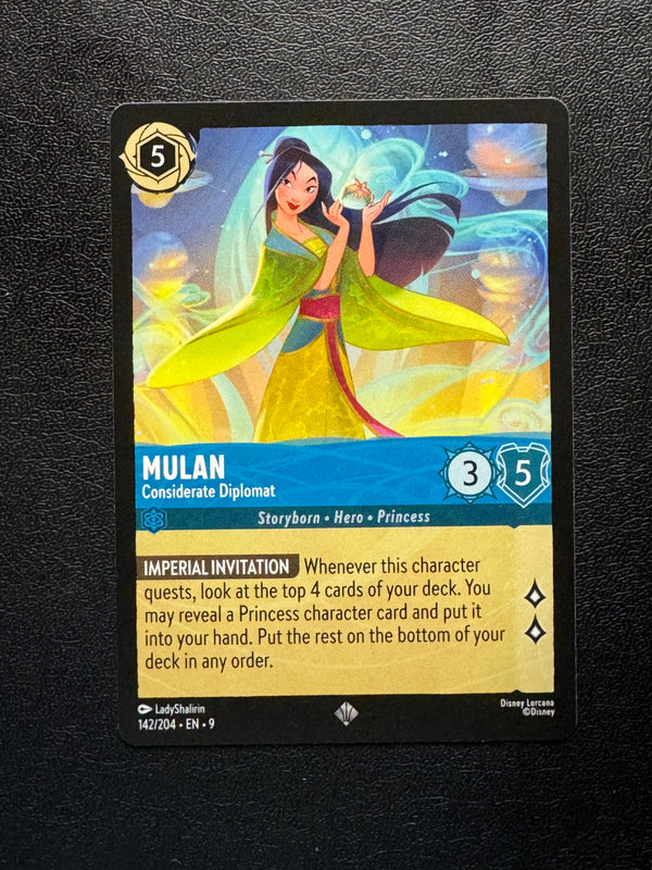 142 Mulan - Considerate Diplomat Fabled Super Rare Near Mint