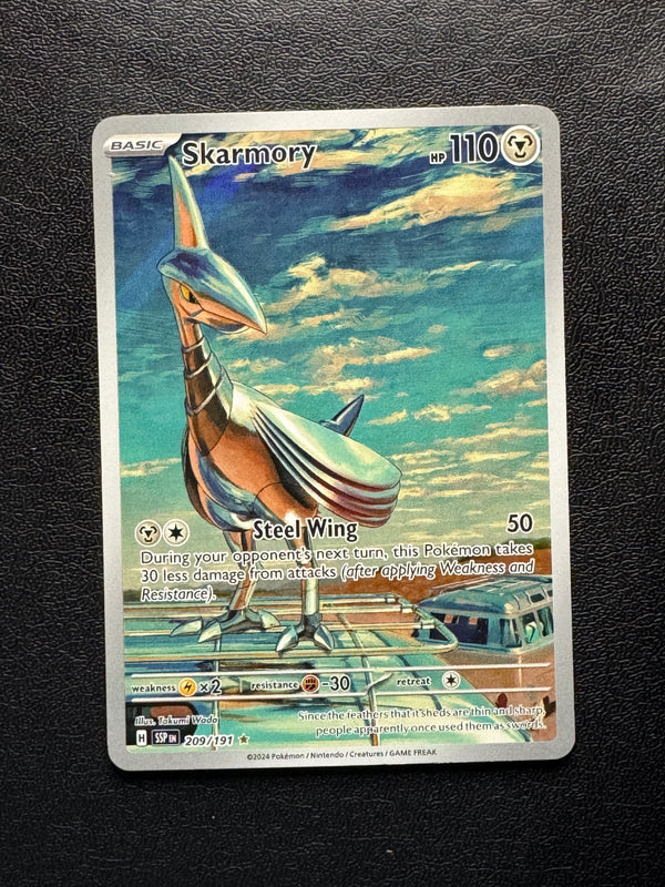 209 Skarmory Surging Sparks Illustration Rare Near Mint