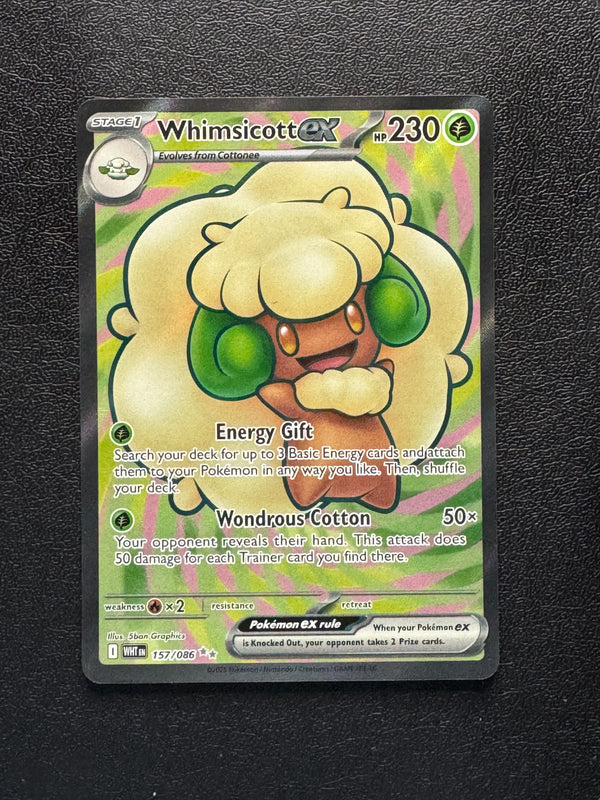 157 Whimsicott ex White Flare Ultra Rare Near Mint