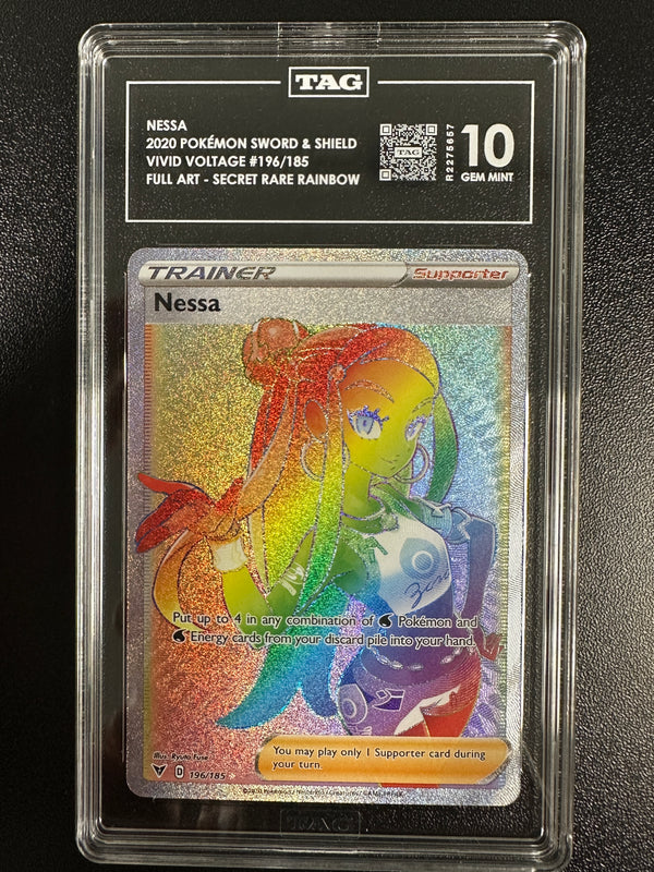 196 Nessa Vivid Voltage Rare Rainbow TAG 10