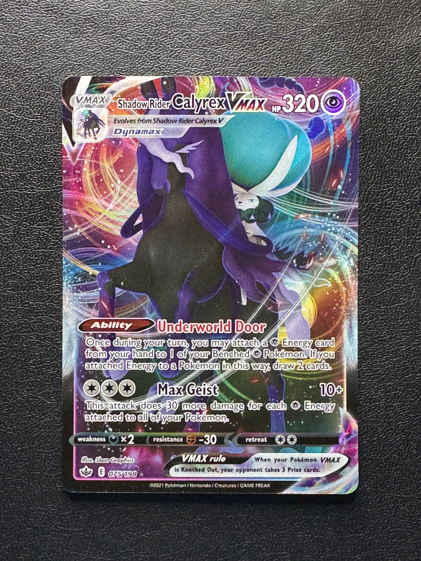 075 Shadow Rider Calyrex VMAX Chilling Reign Holo Rare VMAX Near Mint
