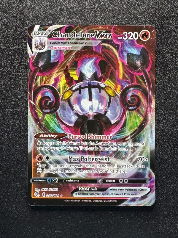 040 Chandelure VMAX Fusion Strike Holo Rare VMAX Near Mint