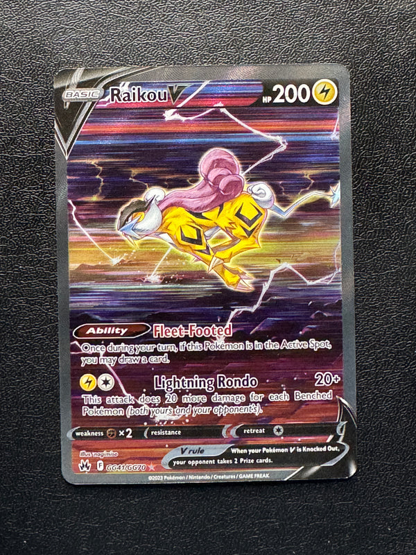 GG41 Raikou V Crown Zenith Holo Rare V Near Mint