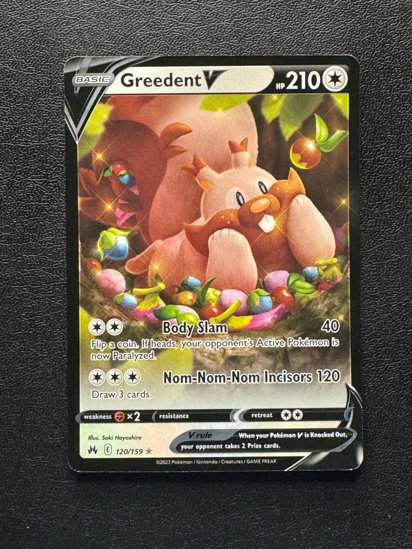 120 Greedent V Crown Zenith Holo Rare V Near Mint