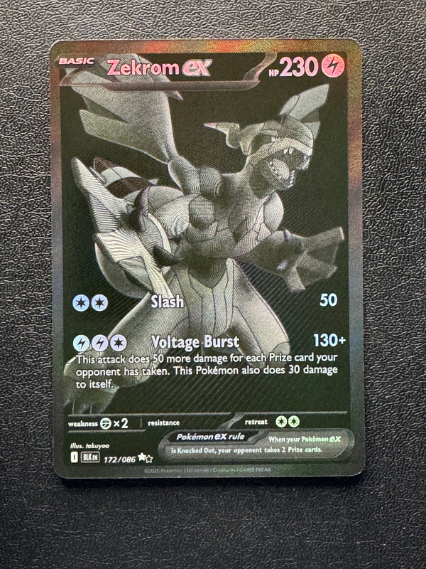 172 Zekrom ex Black Bolt Black White Rare Near Mint