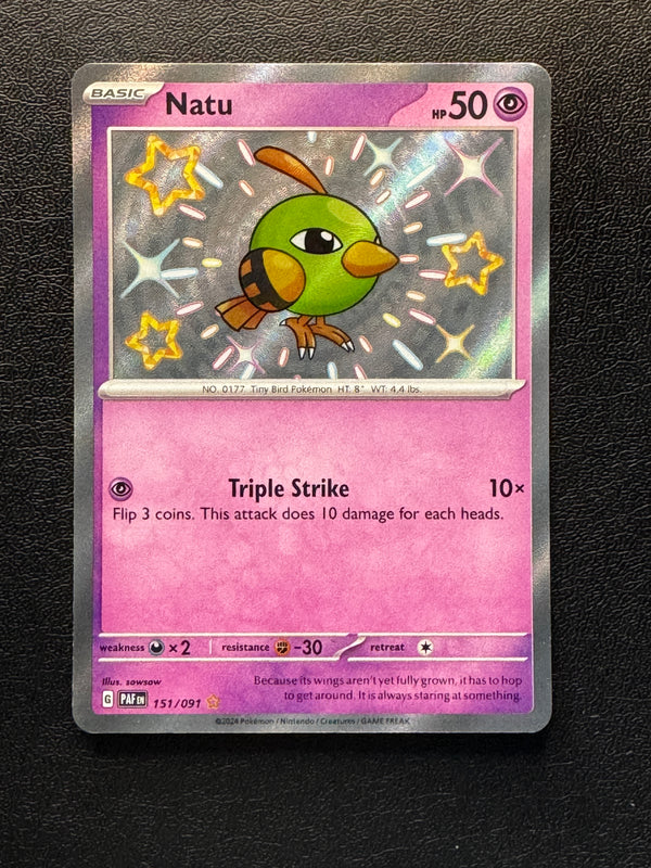151 Natu Paldean Fates Shiny Rare Near Mint