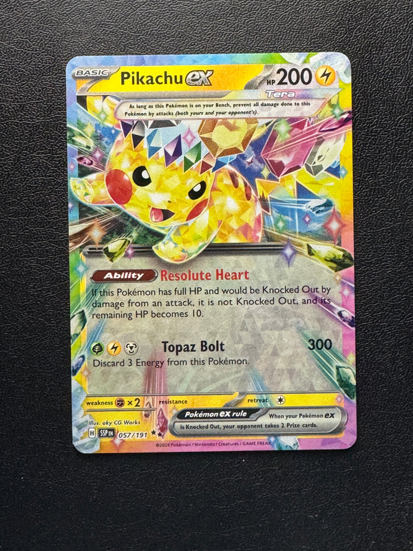 057 Pikachu ex Surging Sparks Double Rare Near Mint