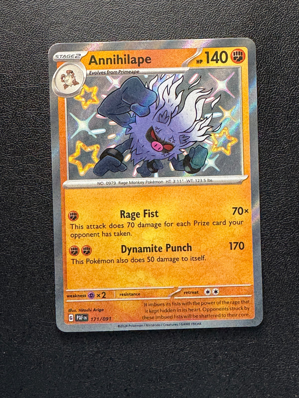 171 Annihilape Paldean Fates Shiny Rare Near Mint