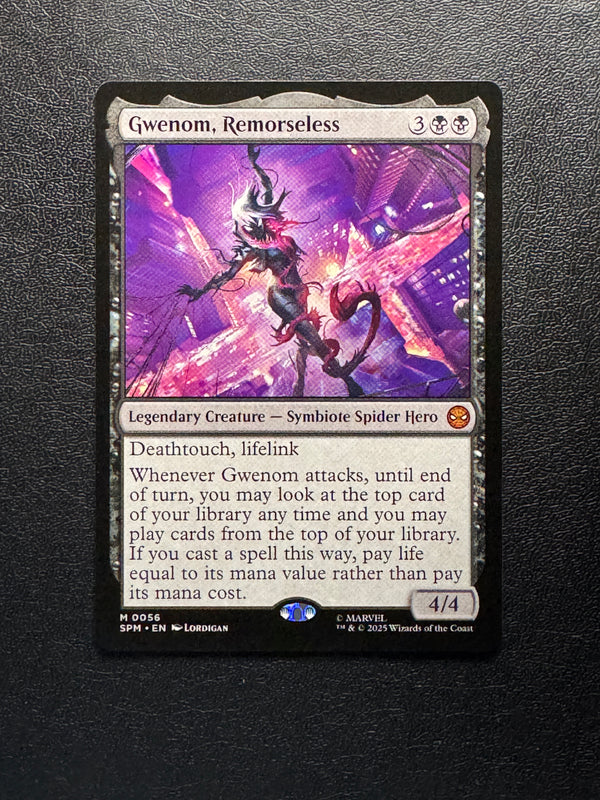 056 Gwenom, Remorseless Marvel's Spider-Man Mythic Normal Near Mint