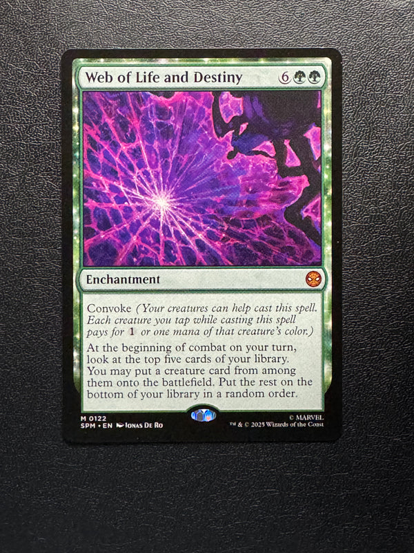 122 Web of Life and Destiny Marvel's Spider-Man Mythic Normal Near Mint