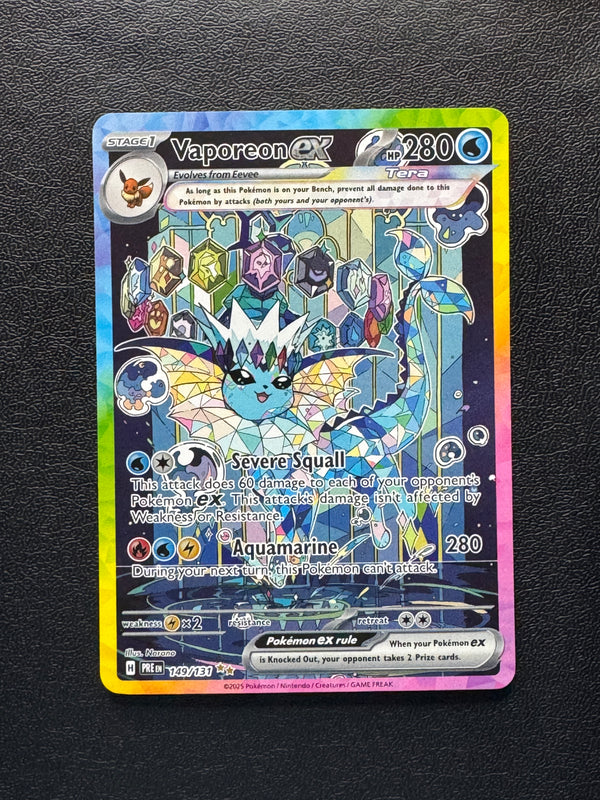 149 Vaporeon ex Prismatic Evolutions Special Illustration Rare Near Mint