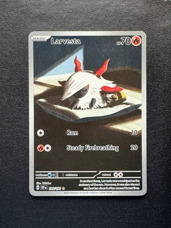 196 Larvesta Surging Sparks Illustration Rare NM