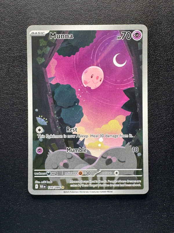 116 Munna Black Bolt Illustration Rare Near Mint