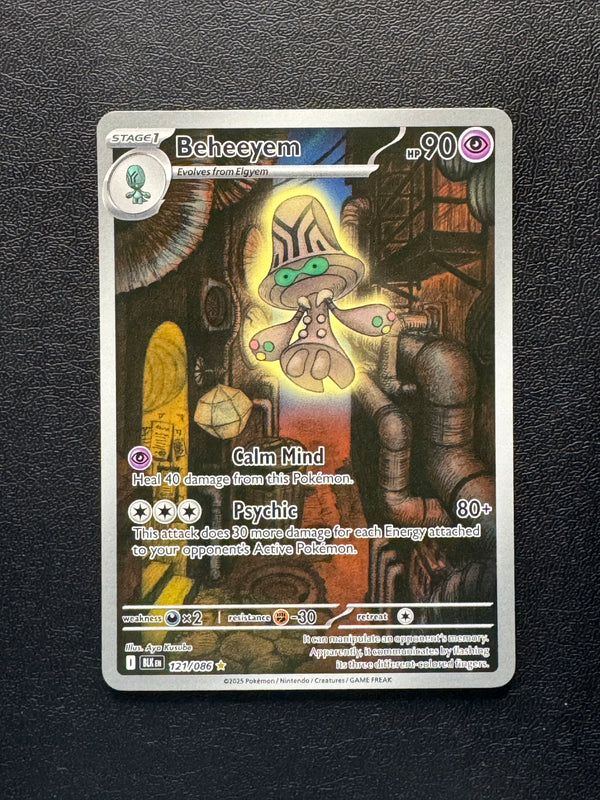 121 Beheeyem Black Bolt Illustration Rare Near Mint