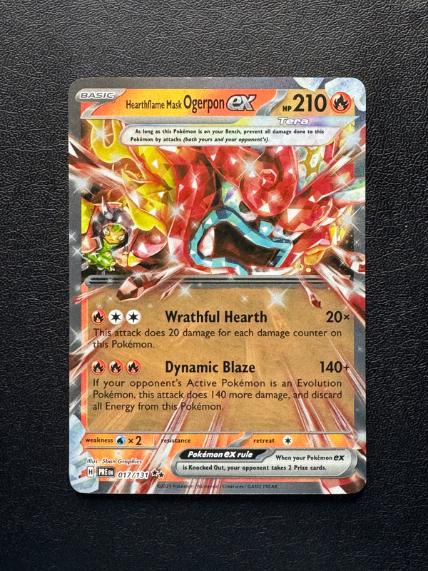 017 Hearthflame Mask Ogerpon ex Prismatic Evolutions Double Rare Near Mint