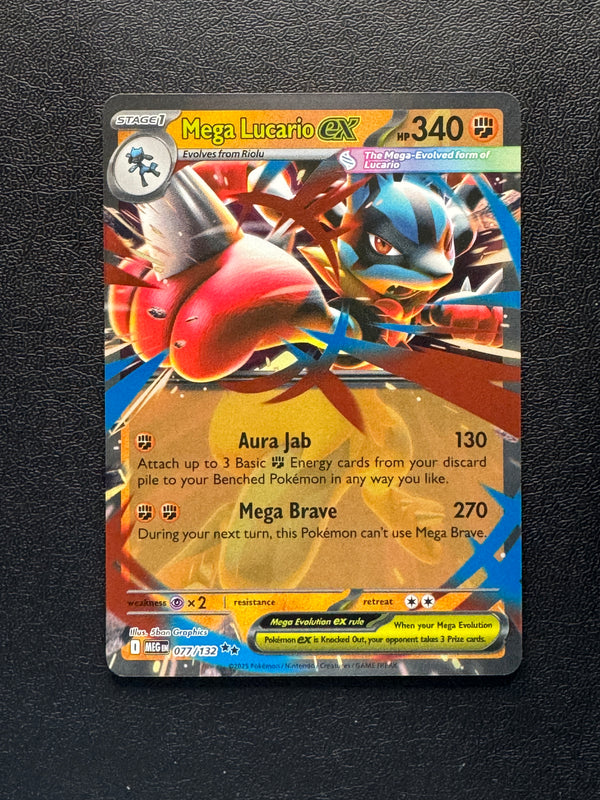 077 Mega Lucario ex Mega Evolution Double Rare Near Mint