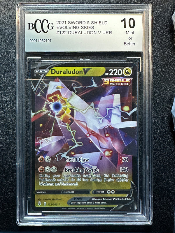 122 Duraludon V Evolving Skies Holo Rare V BCCG 10